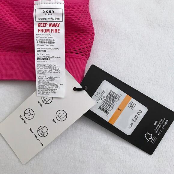 DKNY NWT Pink Racerback Sports Bra Women Various - Picture 7 of 7